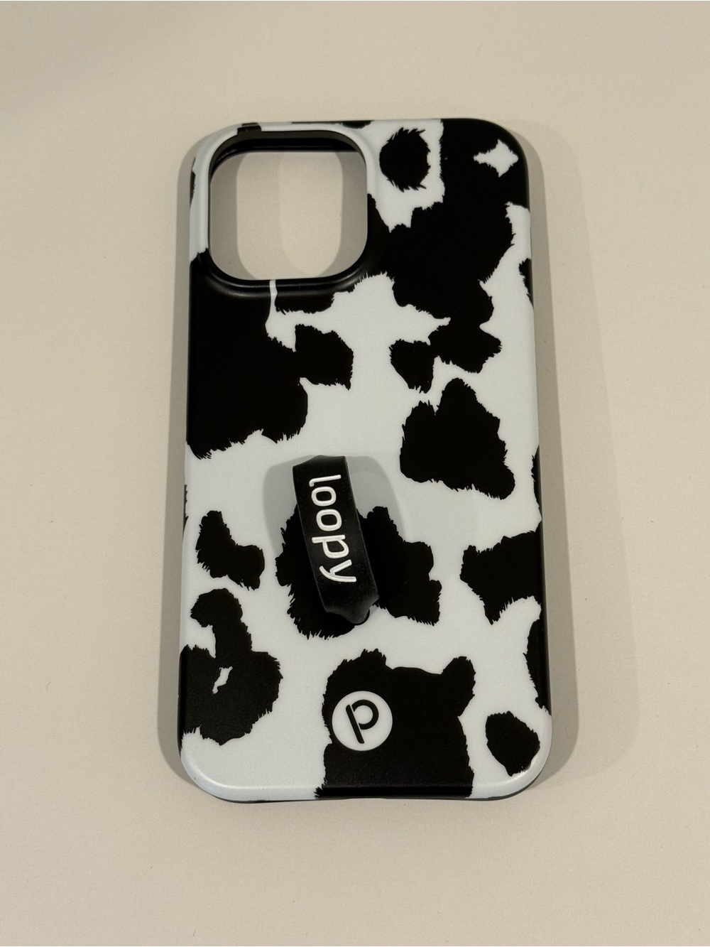Loopy Apple iPhone Case fits 13 Pro Max & 12 Pro Max 6.7” Righty - Cow Print
